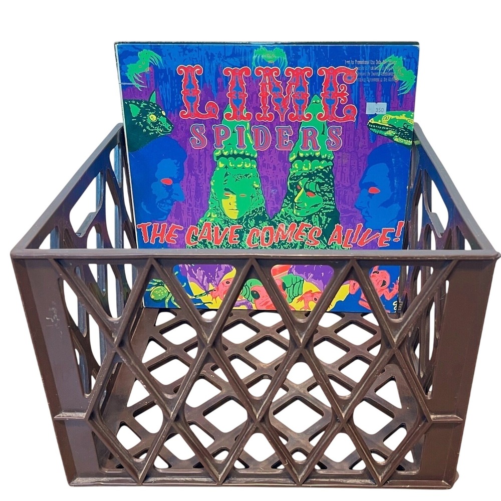 Vinyl Record LP 12" 33 RPM DJ Album Storage Crate Plastic‎ BROWN Stackable